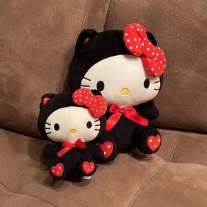 Black Cat Hello Kitty Costume Plushies (sold as a set)